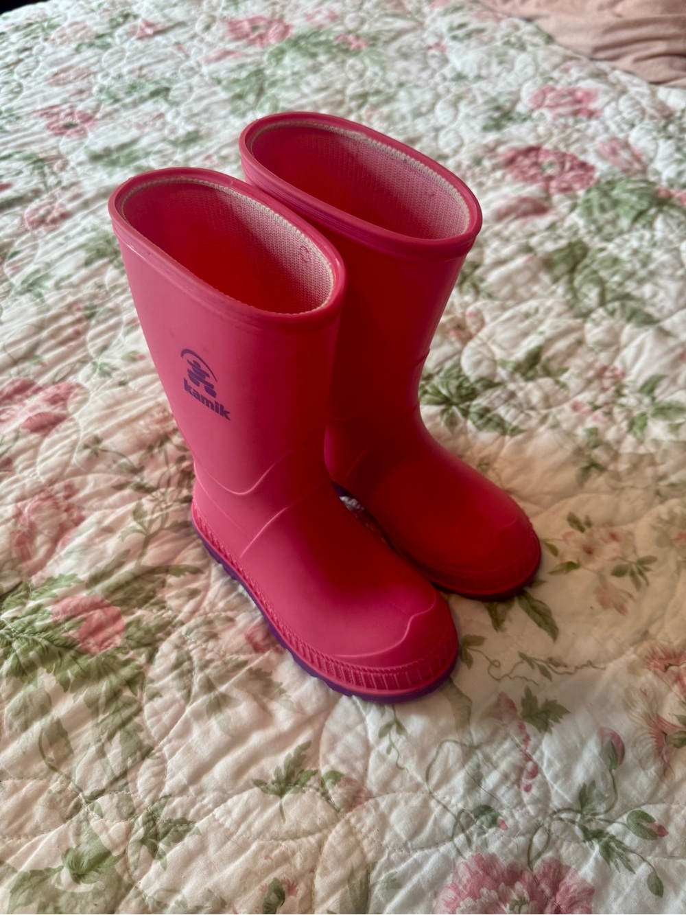 Kamik Kids Hot Pink Waterproof Rain Boots